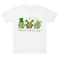 thumbnail image 4 of Zedker St Patricks Day Shirts for Women Shamrock Irish Tops Retro Wine Glass Hat Print Long Sleeve Crewneck Pullover, 4 of 5