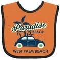 thumbnail image 3 of Inktastic Paradise Beach in West Palm Beach with Palm Trees and Car Boys or Girls Baby Bib, 3 of 4