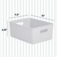 thumbnail image 2 of Superio 15L Medium Ribbed Storage Bin- Plastic Storage Bin (2 Pack, White), 2 of 6