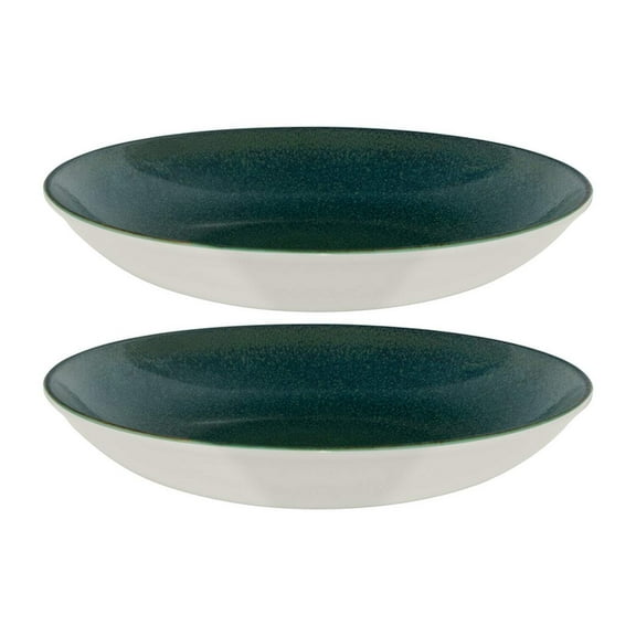Mar dia.11" h:2.5" 57 oz. Round Blue Porcelain Bowl (Set of 2)