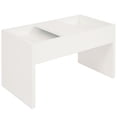 thumbnail image 3 of Sunnydaze Indoor Modern MDP C-Shaped End Table with Storage, White, 3 of 10
