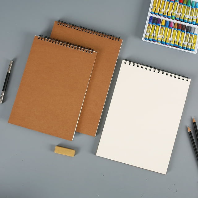 Cuaderno de bocetos A4 en espiral, libro de dibujo para estudiantes de arte, libro de dibujo de acuarela de 8K, papel gouache, cuaderno de bocetos para niños A5