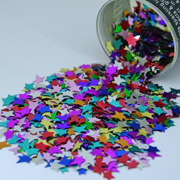 Confetti Star Funky 1/4" MultiColors - Pouch (1/2 oz) - CCP9531