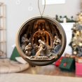 thumbnail image 3 of Luxcidy 3 Inch Christmas Nativity Scene Ornaments Christian Acrylic Ornament, Nativity Scene Christmas Tree Decorations, for Xmas Tree Holiday Winter Home Decor Religious Gift for Family, 3 of 7