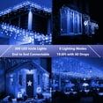 300 LED Icicle Lights,19.6Ft 8 Modes with 60 Drops,Icicle Christmas