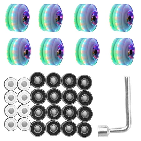 

Ekeka Free Shipping Skate Wheel Double Row Skateboard LED Lighting Flashing Roller Cool Replacement