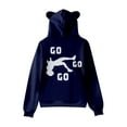 thumbnail image 2 of Nidal Wonder Go Go Go Cat Ear Hoodie Women Long Sleeve Sweatshirt Pullover Clothes, 2 of 3