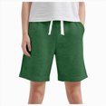thumbnail image 2 of KPOPLK Baby Toddler Shorts Boys Cotton Solid Shorts with Drawstring Breathable Soft Summer Clothes 2-9 Years Size 4-5 Years,AG, 2 of 4