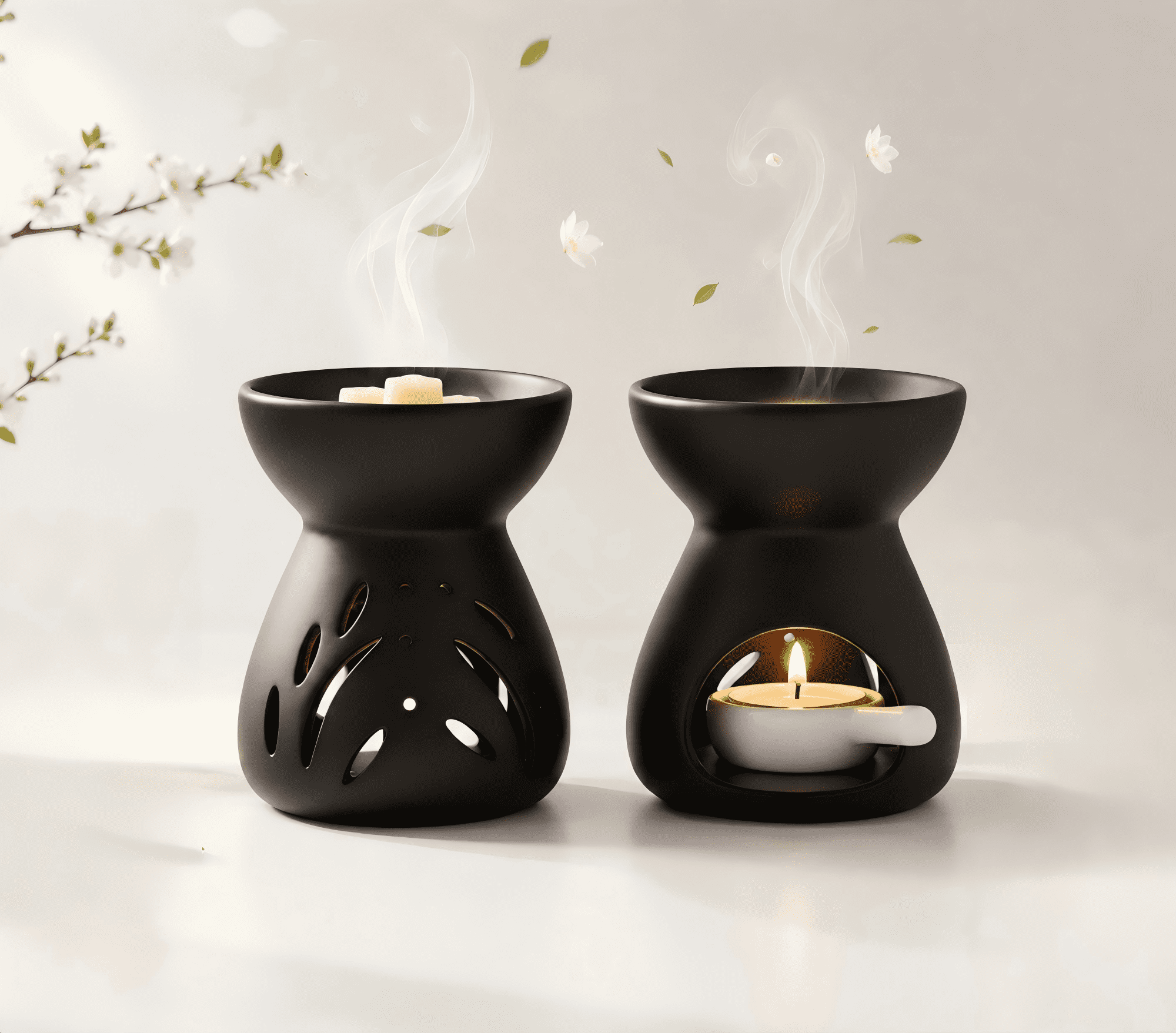 BLUZEN Essential Scented Ceramic Star Oil Warmer Plug-In with 5mL