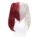 thumbnail image 2 of Peluca Doble Cola Sintética Resistente al Calor oso de fresa para Cosplay Todoroki Shoto, 2 of 3