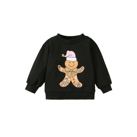 

Bagilaanoe Toddler Baby Girl Boy Christmas Sweatshirt Long Sleeve Letter Print Pullover 6M 12M 18M 24M 3T 4T 5T Kids Fall Loose Tee Tops