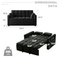 thumbnail image 7 of AENKYO Convertible Pull-Out Loveseat Sleeper Sofa Bed for Living Room, Modern Upholstered Futon in Black, 7 of 7