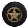 Oscar Mike Military Jeep Star Distressed Barn Wood Spare Tire Cover for Jeep RV 30 Inch