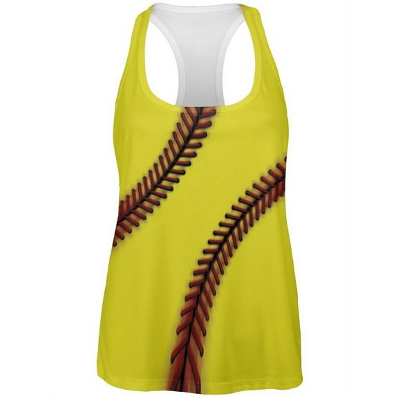 Fastpitch Softball All Over Womens Work Out Tank Top Multi LG