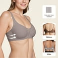 thumbnail image 5 of Qylux Wireless Bras for Women - No Underwire Push Up, Supportive Full Coverage, Seamless Crossover Bralette, Comfort Lift Everyday Bra,3XL,Grey, 5 of 9