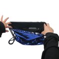 thumbnail image 3 of MasteelfCA Stylish Sequin Drawstring Bag Backpack Sports Dance Bag Pouch (Navy Blue Sivler), 3 of 4