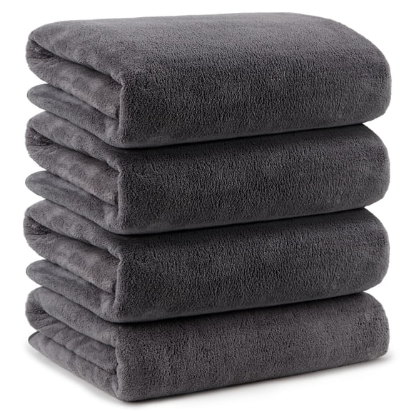 Toallas de baño Orighty, paquete de 4 unidades, microfibra suave al tacto, 70 x 140 cm