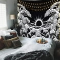 thumbnail image 4 of Tapiz de pared YONGSHENG Olas grandes blanco y negro 130cmX150cm, 4 of 5