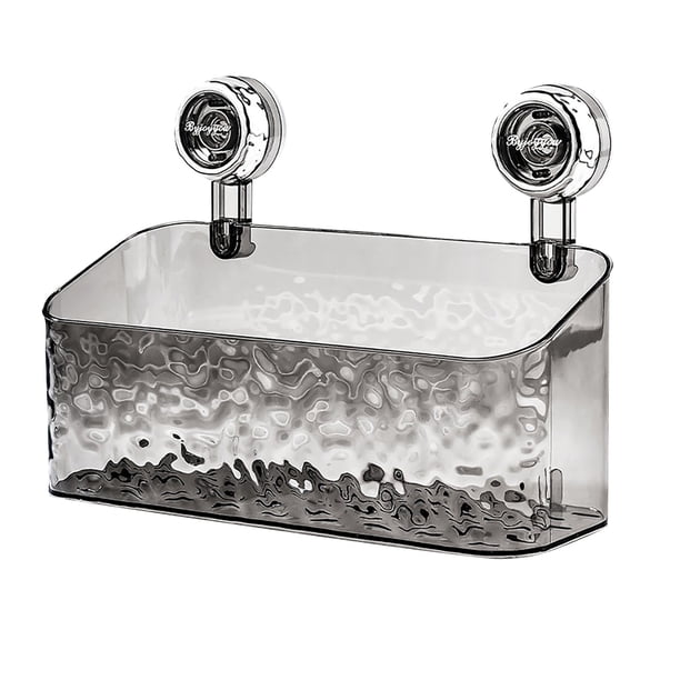 Precio reducido por tiempo limitado!Estante con ventosa para fregadero de baño, caja de almacenamiento con ventosa, lavabo de pared para baño, cuarto de ducha, sin necesidad de perforar