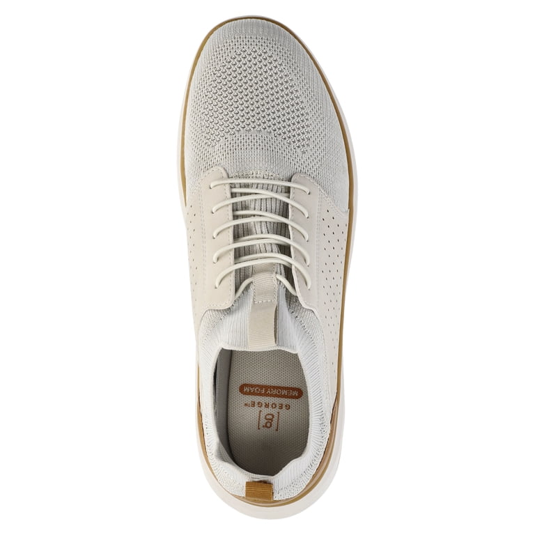 George Men's Knit Hybrid Casual Shoes, Size: 13, Beige