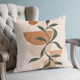 thumbnail image 4 of Middle Century Boho Pillow Covers 26x26 Set of 2, Bohemian Abstract Modern Beige Leaves Throw Pillow Covers Decorative Couch Cushion Cover, Microfiber Soft Pillowcases for Bedroom Living Room Sofa, 4 of 9