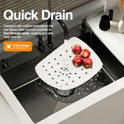 Kitchen Sink Protector Matt, (Clear), By Home Basics | Small Sink Mats For Bottom Of Kitchen Sink | PVC Runner Protector Matt | Pliable With Draining Holes