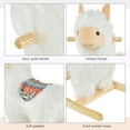 thumbnail image 6 of Qaba Kids Ride-On Rocking Horse Toy Llama Style Rocker Soft Plush Fabric for Children 3+ Years, 6 of 10