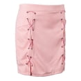 thumbnail image 1 of corta de con cordones de cinturo para mujer ajustado de línea A Multicolor Pink XL BLESIY mini falda para mujer, 1 of 8
