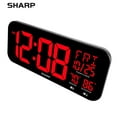 thumbnail image 4 of SHARP Large Oversized Screen LED Clock with Outdoor/Indoor Temperature with Outdoor Sensor, with Date and Day of Week – 14 inch Clock with 4 inch Digits, 4 of 7