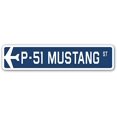 thumbnail image 1 of P-51 Mustang Signe de Rue Avion de l'Armée de l'Air Militaire Intérieur / Extérieur 18 "de Large Signe, 1 of 1