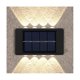thumbnail image 2 of 8 luces LED solares de pared Lámpara de exterior, impermeable, con iluminación arriba y abajo, luces solares para jardín, escaleras, alféizar, 2 of 5