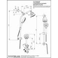 thumbnail image 3 of Westbrass SCH900F-62 Filtered Shower Head and Hand Sprayer Set on 21" Bar System, Matte Black, 3 of 12