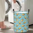 thumbnail image 5 of Sikiie Lemon Ice Cream Print Round Dirty Clothes Basket, Waterproof Standing Foldable Storage Basket, for Laundry Room, Bedroom, Bathroom Storage-Medium, 5 of 6