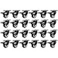 thumbnail image 3 of Online Best Service Lot de 24 Roues Pivotantes 2 Pouces Base en Caoutchouc avec Plaque Supérieure et Roulement Robuste avec Frein Total Lock (24 Pack avec Frein), 3 of 4