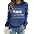 thumbnail image 4 of WEAIXIMIUNG Chandails d'Automne pour Femmes Grande Taille Femmes Décontracté Manches Longues Léger Col Rond Chandails Graphique de Football Imprimé Chandail Chandails Blouse Haut, 4 of 4