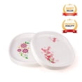 thumbnail image 2 of oliveware Set of 6 Square Printed Plate Big Purple, 2 of 5