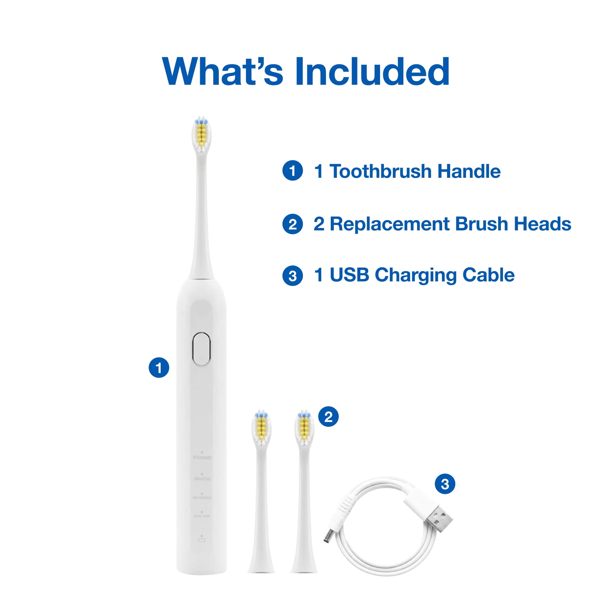 Equate Kids Premium Rechargeable Toothbrush with 2 Brush Heads