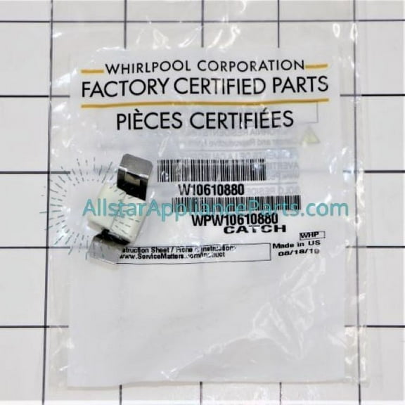 Whirlpool Dryer Door Catch WPW10610880