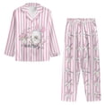 thumbnail image 3 of Kuiaobaty Rabbit Mushroom Print Pajamas Set for Women's Comfy Pajamas Long Sleeve Loungewear Button Down Sleepwear and Pants with Pocket Plus Size, XS, 3 of 7
