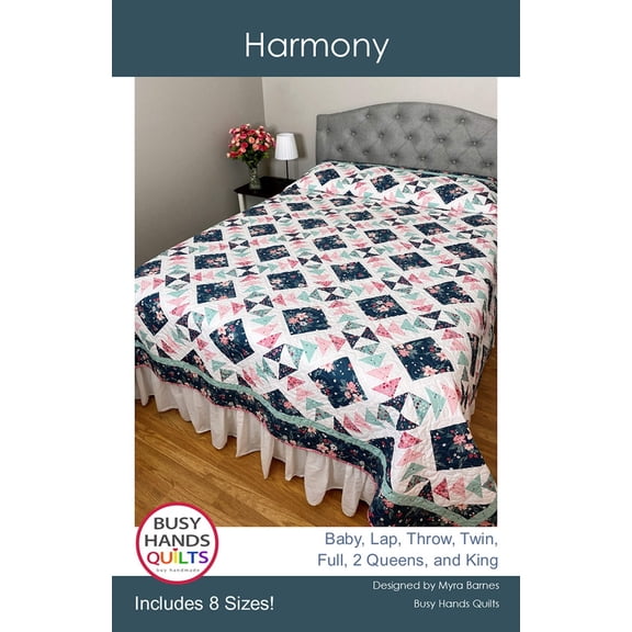 Busy Hands Quilts Harmony Quilt Pattern BUS1041, 7 Sizes