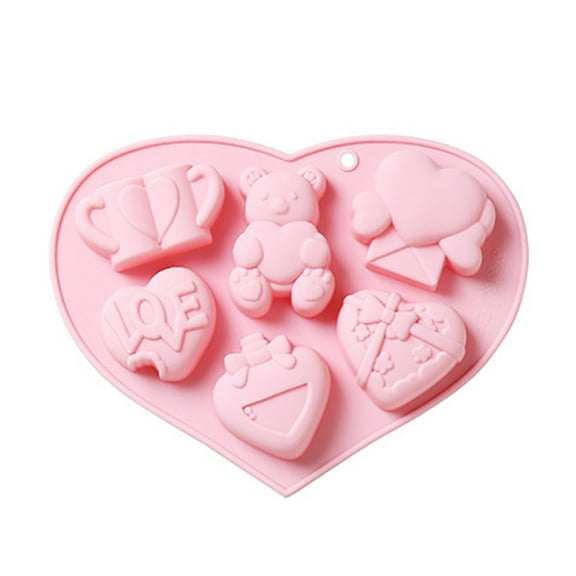 YongCo Heart Bear Silicones Molds Chocolate Molds Fondant Cake Baking Tool Enduring