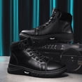 thumbnail image 5 of Men's High-Top Flat Shoes, Mid-Calf Casual Shoes for Men Upper, British Boots,, 5 of 6