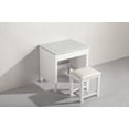 thumbnail image 3 of Design Element 30" Make Up Table with Stool in White, 3 of 7