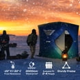 thumbnail image 3 of Outsunny 2-4 People Ice Fishing Shelter, Pop-Up Portable Ice Fishing Tent with Carry Bag, Two Doors, Windows and Vents, Ice Shanty for Winter Fishing, Blue, 3 of 9