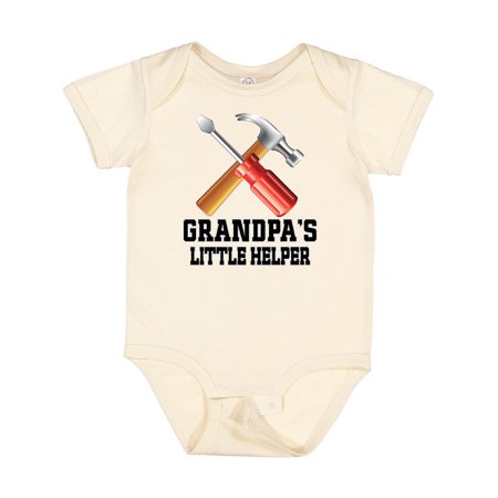 

Inktastic Grandpa Little Helper Grandson Gift Baby Boy Bodysuit