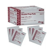 500/Pk Alcohol Prep Pads 2-Ply Sterile, Large 1.75" x 3.5 Individually Wrapped Cleaning 70% Alcohol Wipes