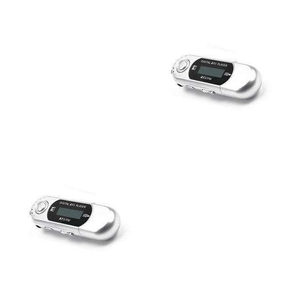 Bearachild Mini reproductor de MP3 compatible con tarjeta TF de 32G, unidad Flash pequeña, reproductor de música LCD multilingüe, apagado Astilla 2piezas