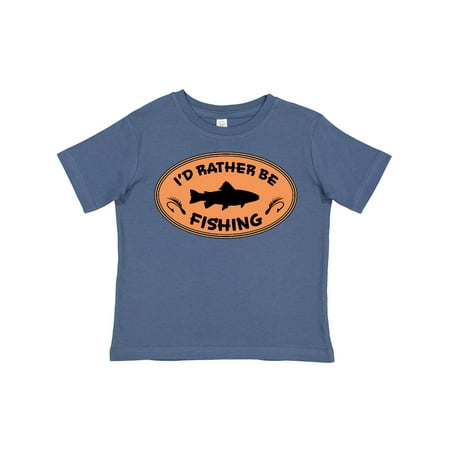 

Inktastic I d Rather Be Fishing Gift Toddler Boy or Toddler Girl T-Shirt