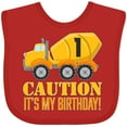 thumbnail image 3 of Inktastic 1st Birthday Construction Truck Cement Mixer Boys or Girls Baby Bib, 3 of 4