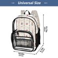 thumbnail image 4 of Large Clear PVC Backpack Heavy Duty See Through Backpack for Adults Work Travel, Cream Circus Animal Printed 12L, 4 of 8